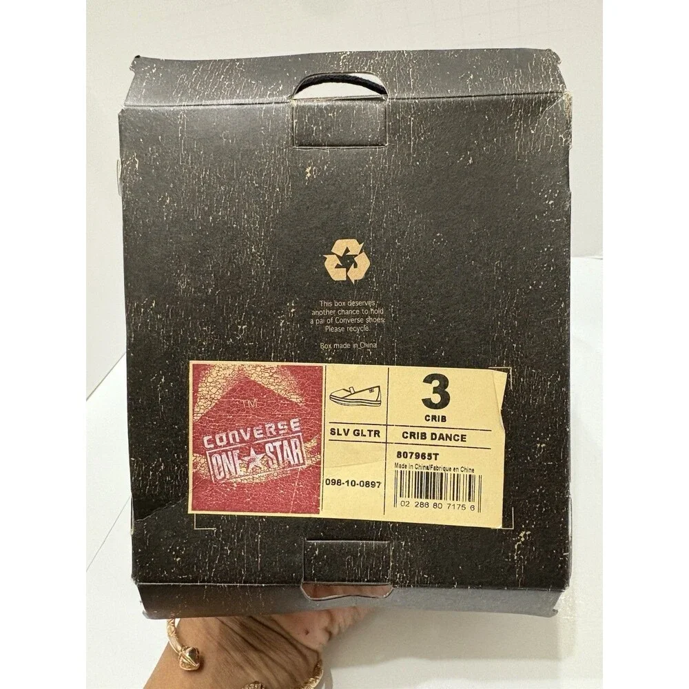 NEW Converse One Star Crib Dance Shoes, Soft Sole Size 3 (US) With Box‎